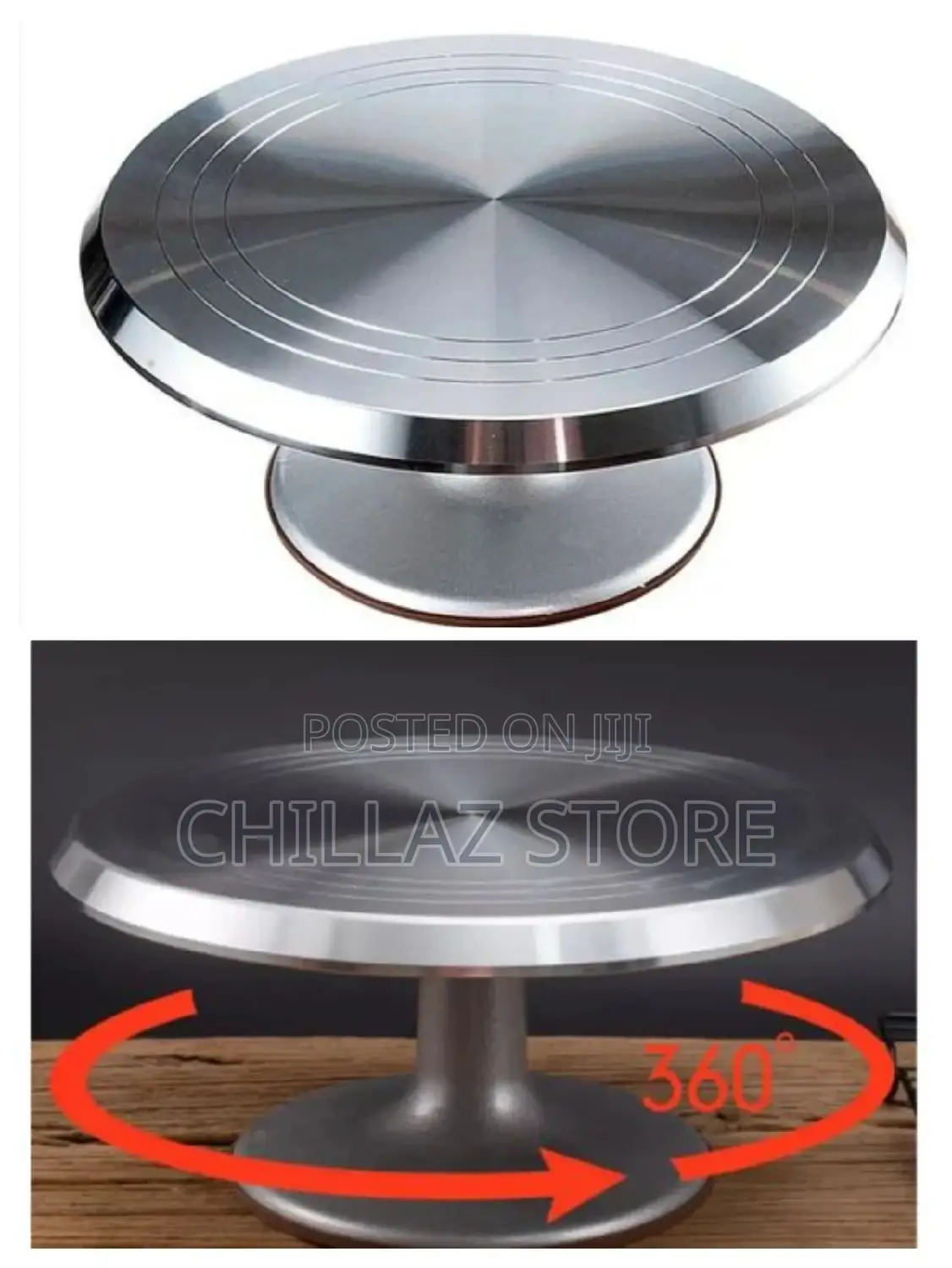 Stainless Steel Rotating Cake Turntable.