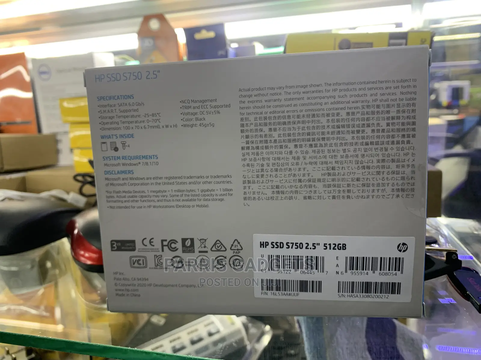 Hp 512gb 2.5 SSD
