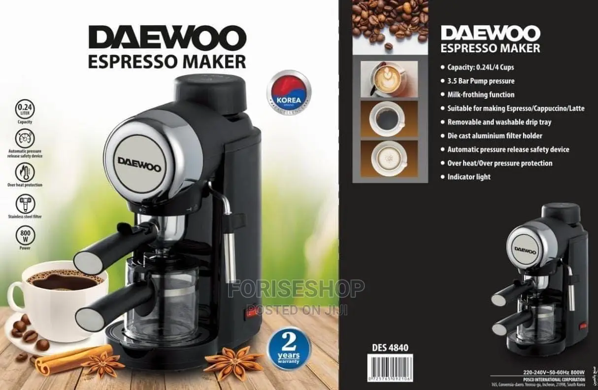 Daewoo Espresso Maker - Black Original