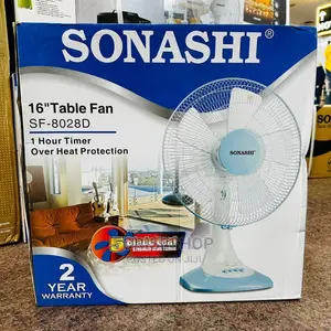 Original Sonashi 16" Table Fan With 1hour Timer 2yrs Warraty
