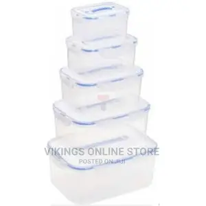 5 Piece Airtight Food Storage Containers Tins With Lids