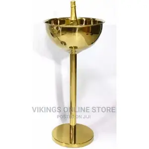 Outdoor Floor 12L Beer Champagne Wine Ice Bucket Gold.