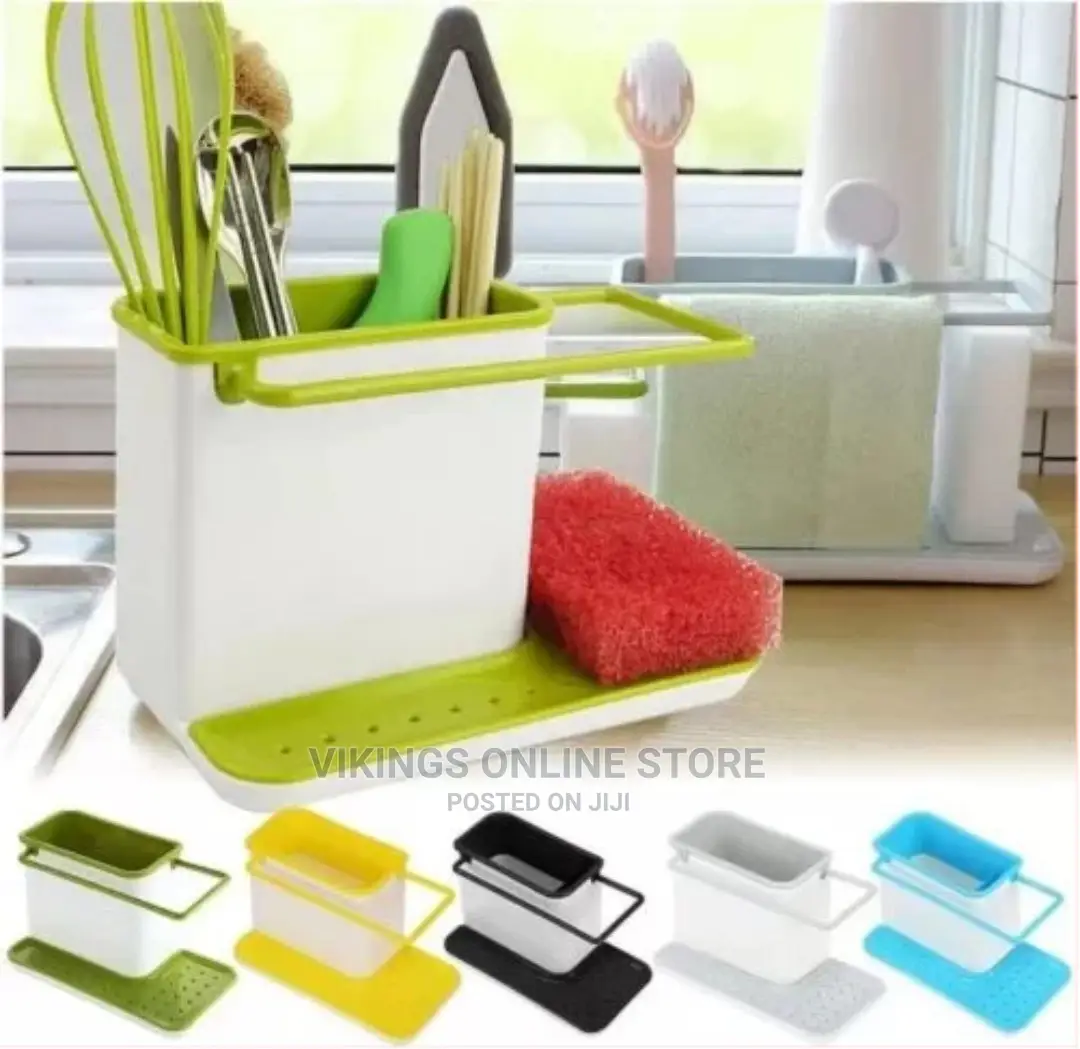 3 In1 Kitchen Sink Organizer Stand Draining Holder