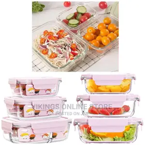 3 Piece Food Safe Microwave Oven Safe Glass Fridge Bowls