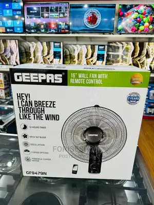 Geepas 16" Wall Fan With Remote Control