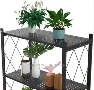 4 Tier Foldable Storage Shelves With Wheels.