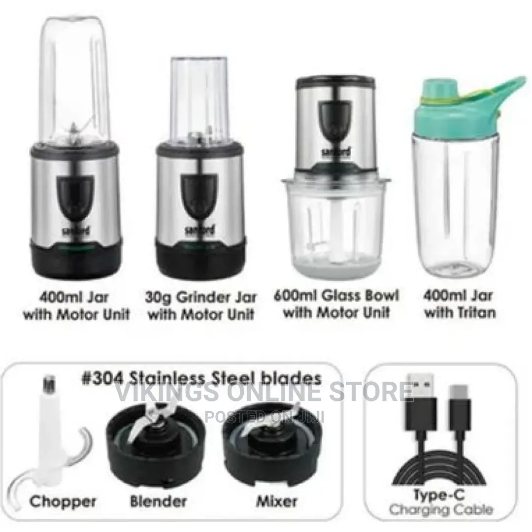 5 In1food Chopper Mixer Coffee Grinder Blender Ice Crusher