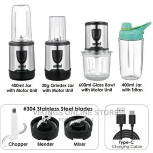 5 In1food Chopper Mixer Coffee Grinder Blender Ice Crusher