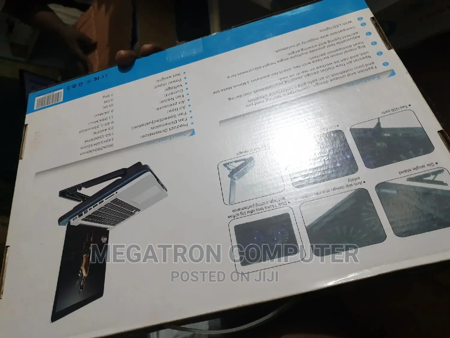 Laptop Stand With Cooling System Fan