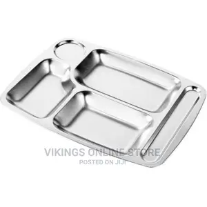 Stainless Steel Rectangle 5-in-1 Component Dinner Plate Tray