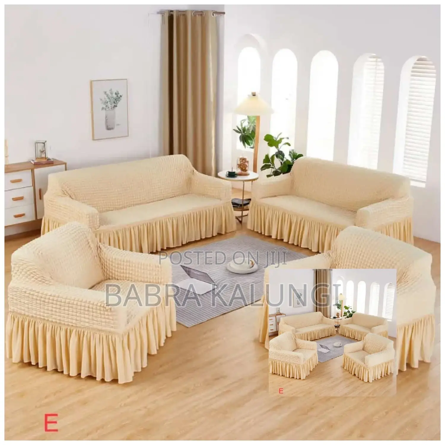 Sofa Covers Six Seater ( Cream)