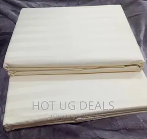 6x6 4pcs Hotel Collection Bedsheets With Stripes - Cream