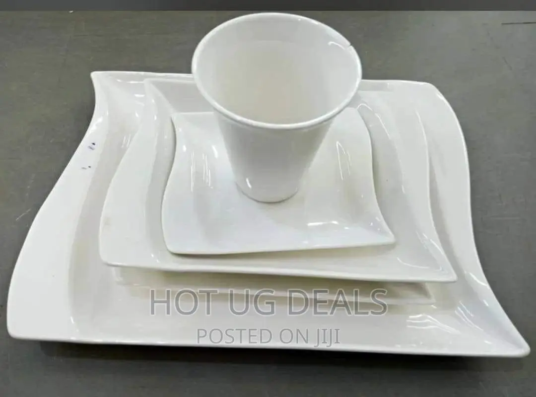 30pcs Rectangular Dinner Set- White