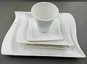 30pcs Rectangular Dinner Set- White