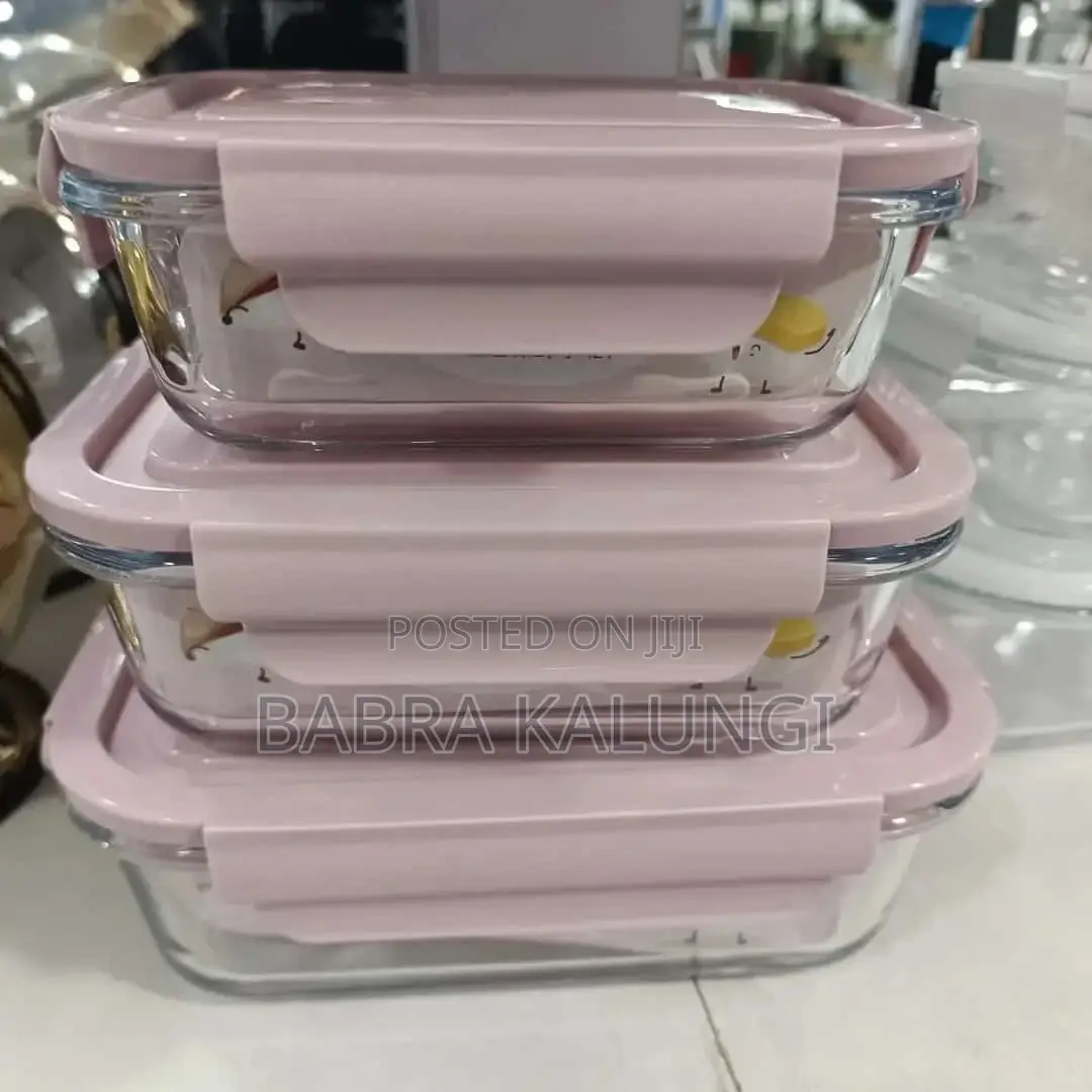 3pcs Glass Food Storage Containers