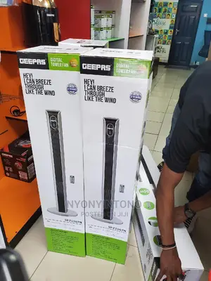 Geepas Tower Fan With Remote Supper Silent Strong Wind