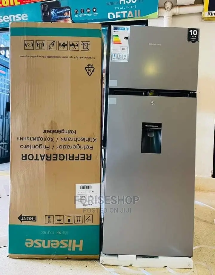 Hisense 270l Double Door Fridge With Dispenser 2yr Warranty