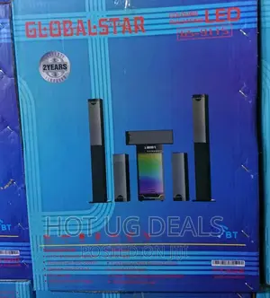 5 in 1 Globalstar Multimedia Speaker Home Theater - Black