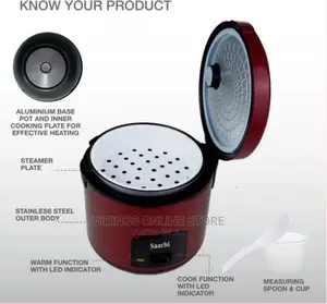 Saachi Electric 1.8 L Rice Cooker With Steaming Feature –