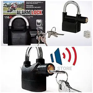 Kin Bar Alarm Padlock Lock – Black