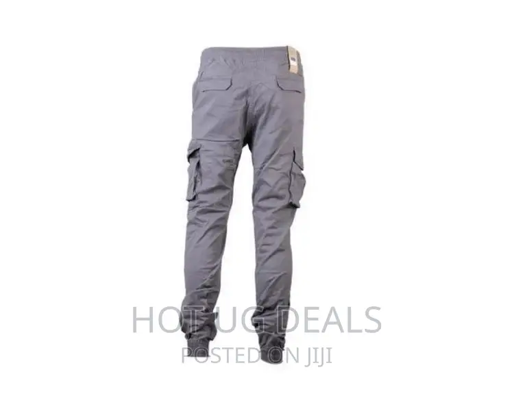 Men’S Khaki Cargo Pants - Grey