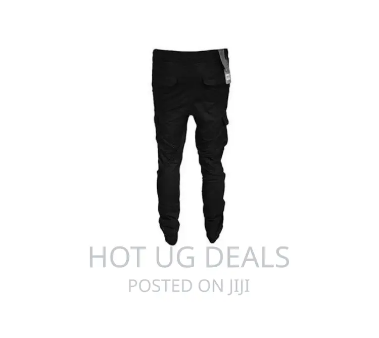 Men’S Khaki Cargo Pants - Black