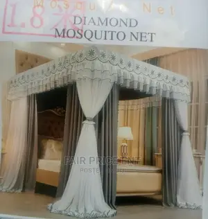 Executive 4 Stands Curtain Mosquito Net.6x6.( White )