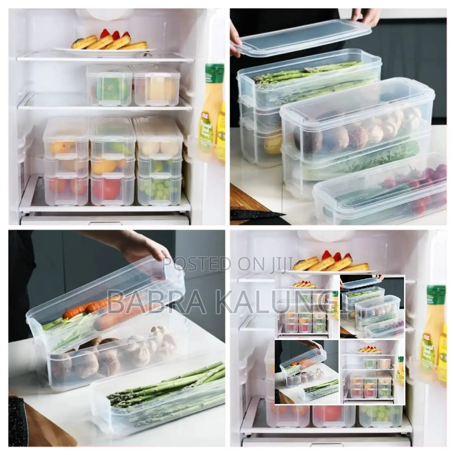 3layer Food Storage Fridge Container Boxes_ Clear