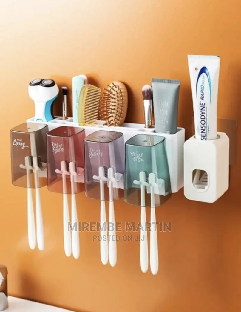 Toothbrush Holder With Automatic Toothpaste Dispenser