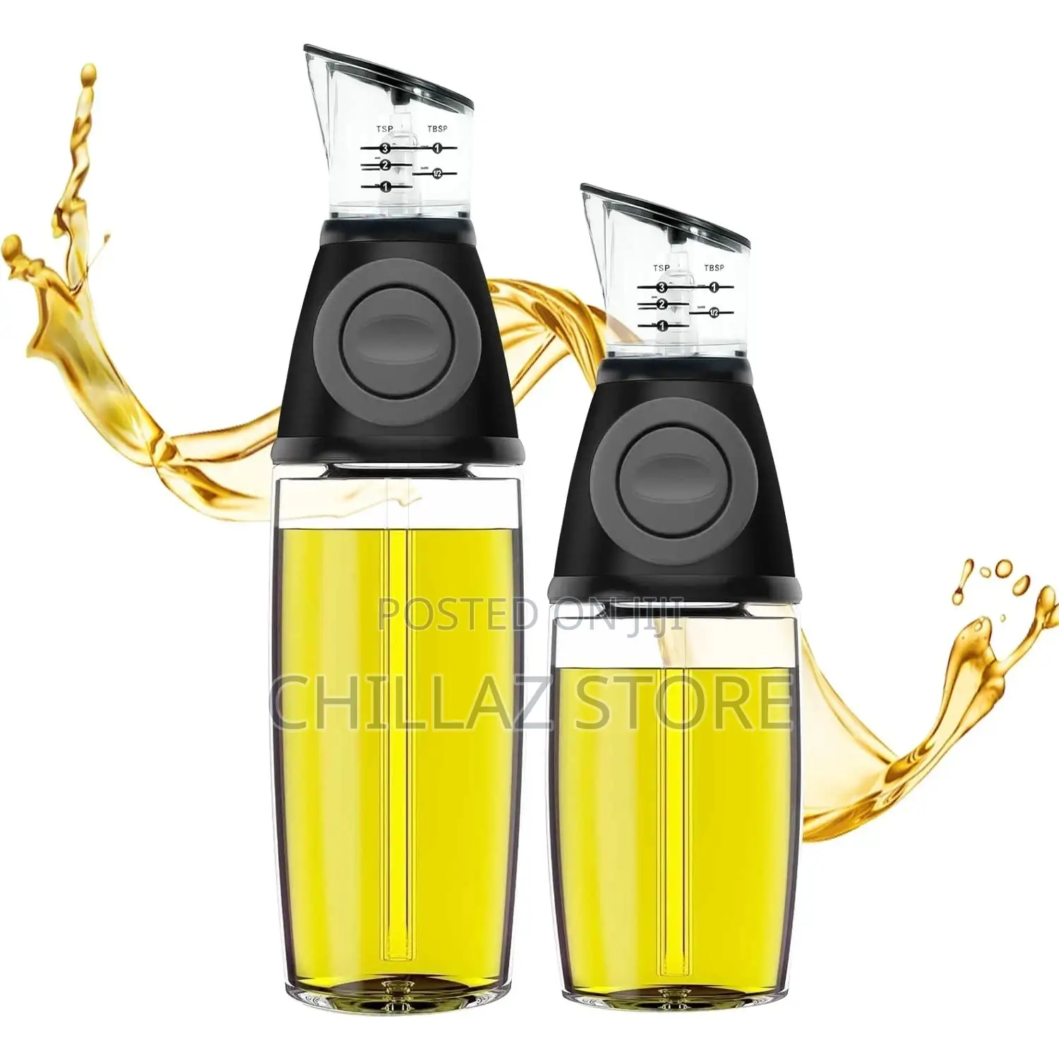 Oil Dispensers With Measurements.