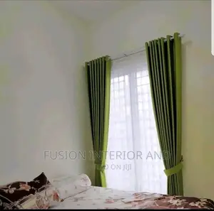 Green Plain Curtains