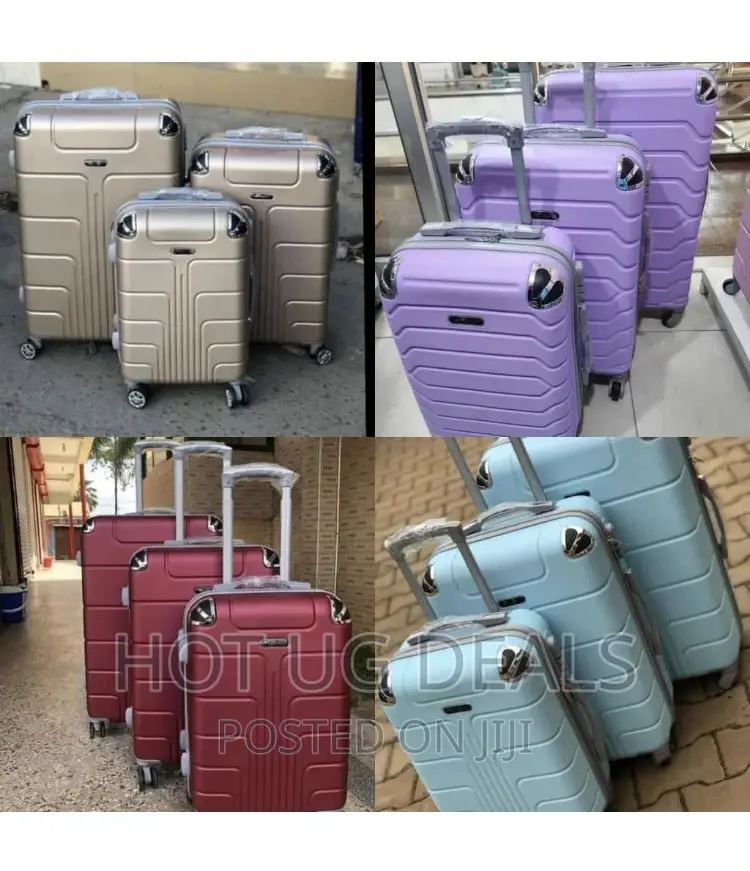 3pcs Pack Set of Waterproof Plastic Suitcases - Colorvaries