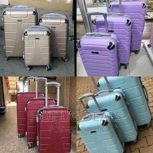 3pcs Pack Set of Waterproof Plastic Suitcases - Colorvaries