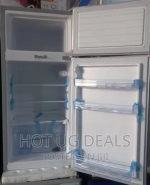ADH 108L Double Door Top Freezer Fridge - Silver