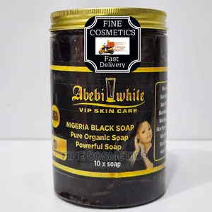 ABEBI WHITE VIP Skin Care Nigerian Super Toning Black Soap.