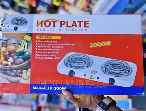 Portable Double Burner Electric Coil Hot Plate – White,Black