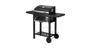 Aluminum Portable Charcoal BBQ Grill Trolley.