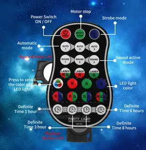 Mini Stage Dj Party Lights With RGB Remote
