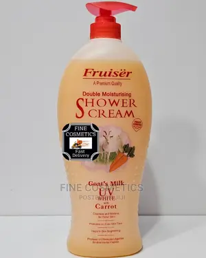 Fruiser Shower Cream Goat Milk UV Whitening Carot Shower Gel