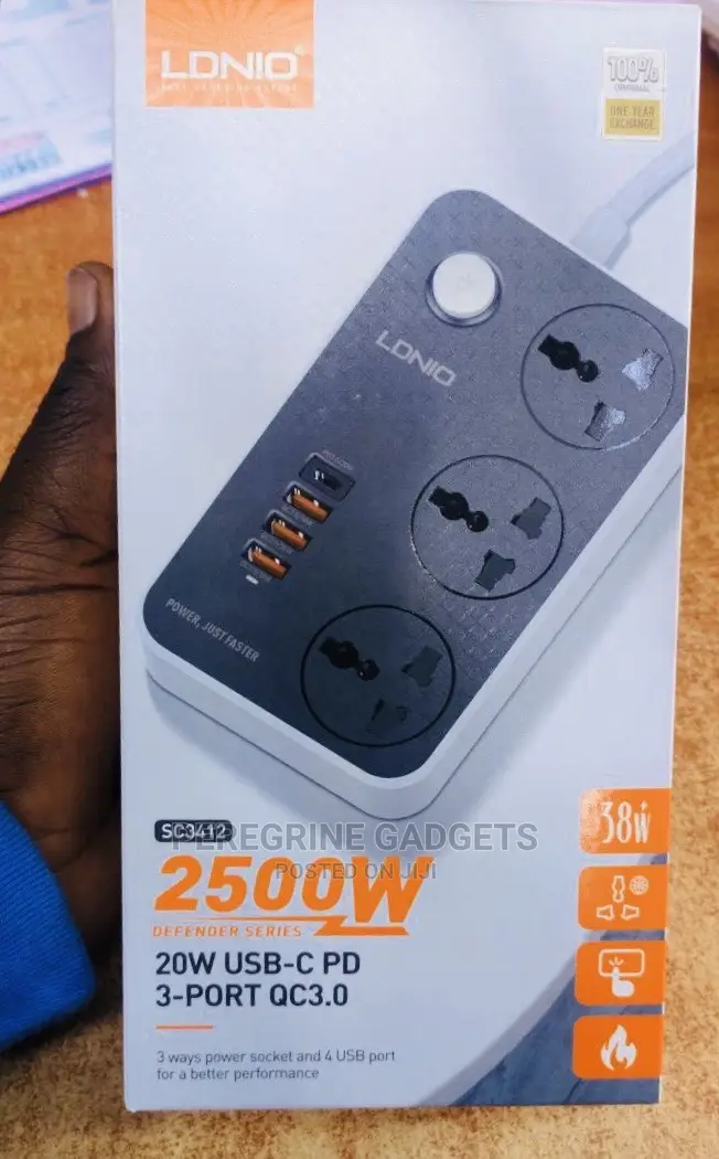 3way Power Socket Faster Smart Charging and 4 USB Port