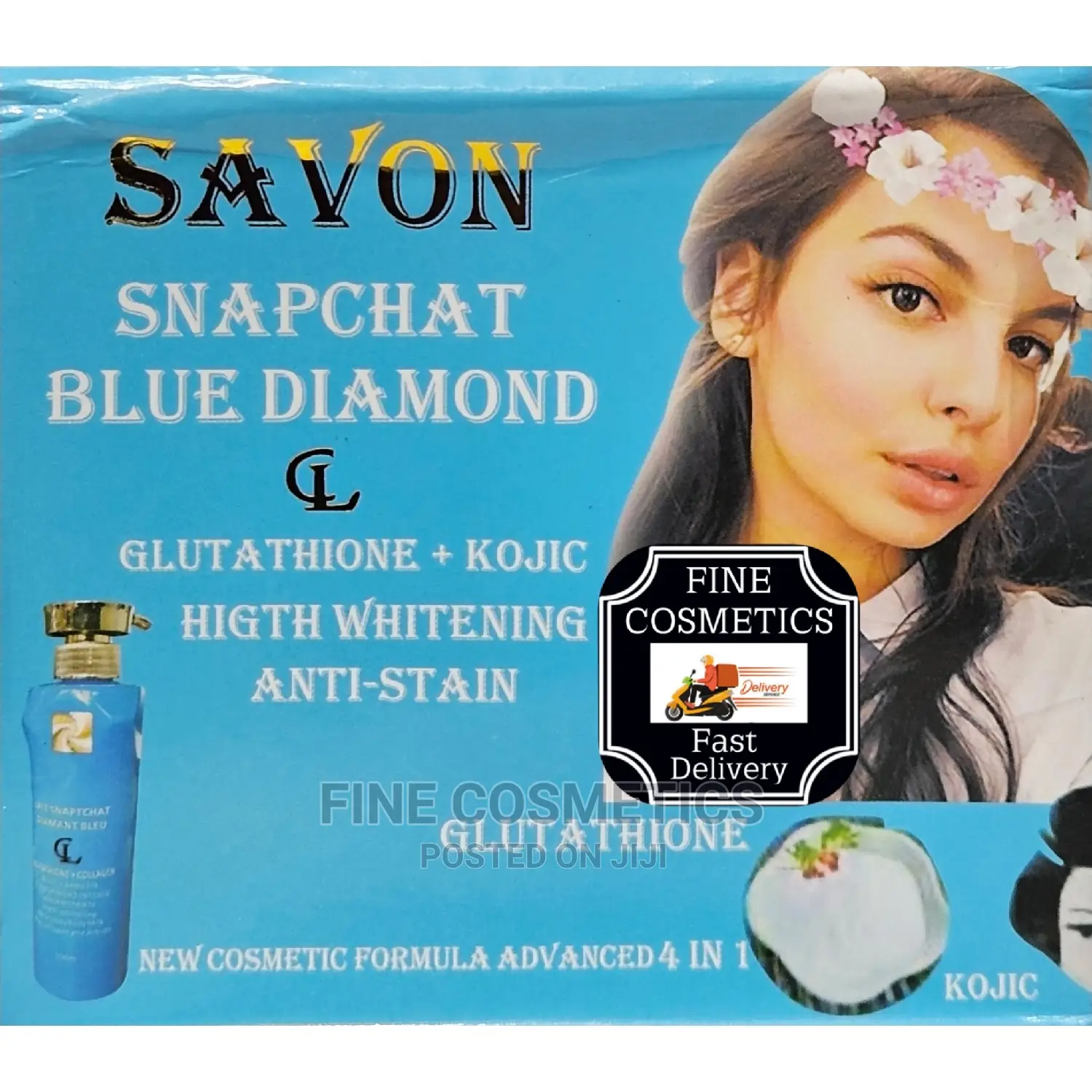 SNAPCHAT Soap Blue Diamond Gluta + Kojic Acid Whitening Soap