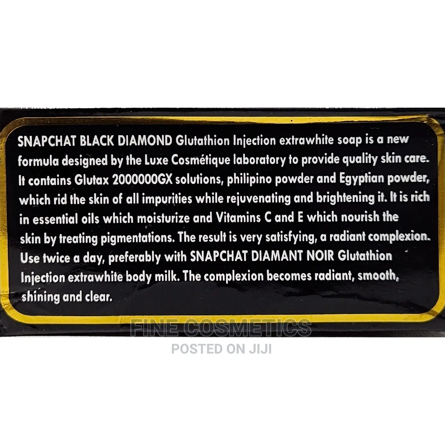 SNAPCHAT Soap Black Diamond Injection Whiten'g Corector Soap