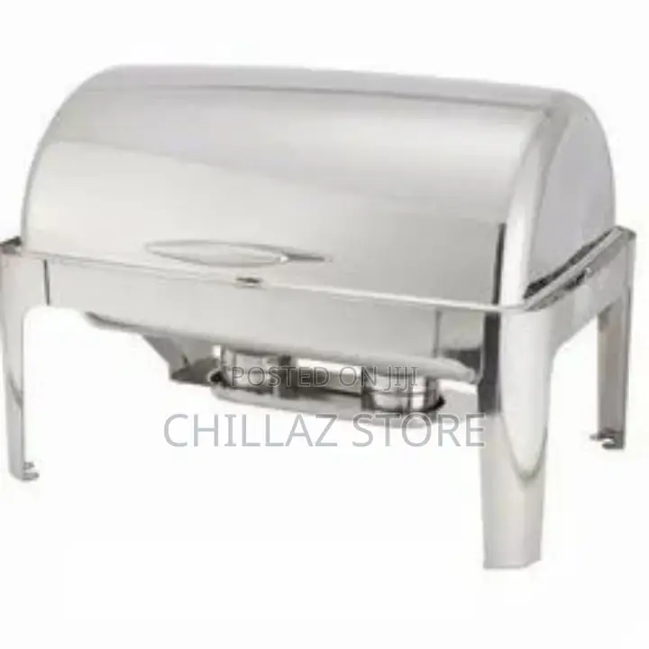 9.L Rectangular Roll Top Chafing Dish.