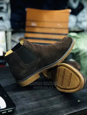 Original Coffee Brown Suede Clarks Chelsea Boots