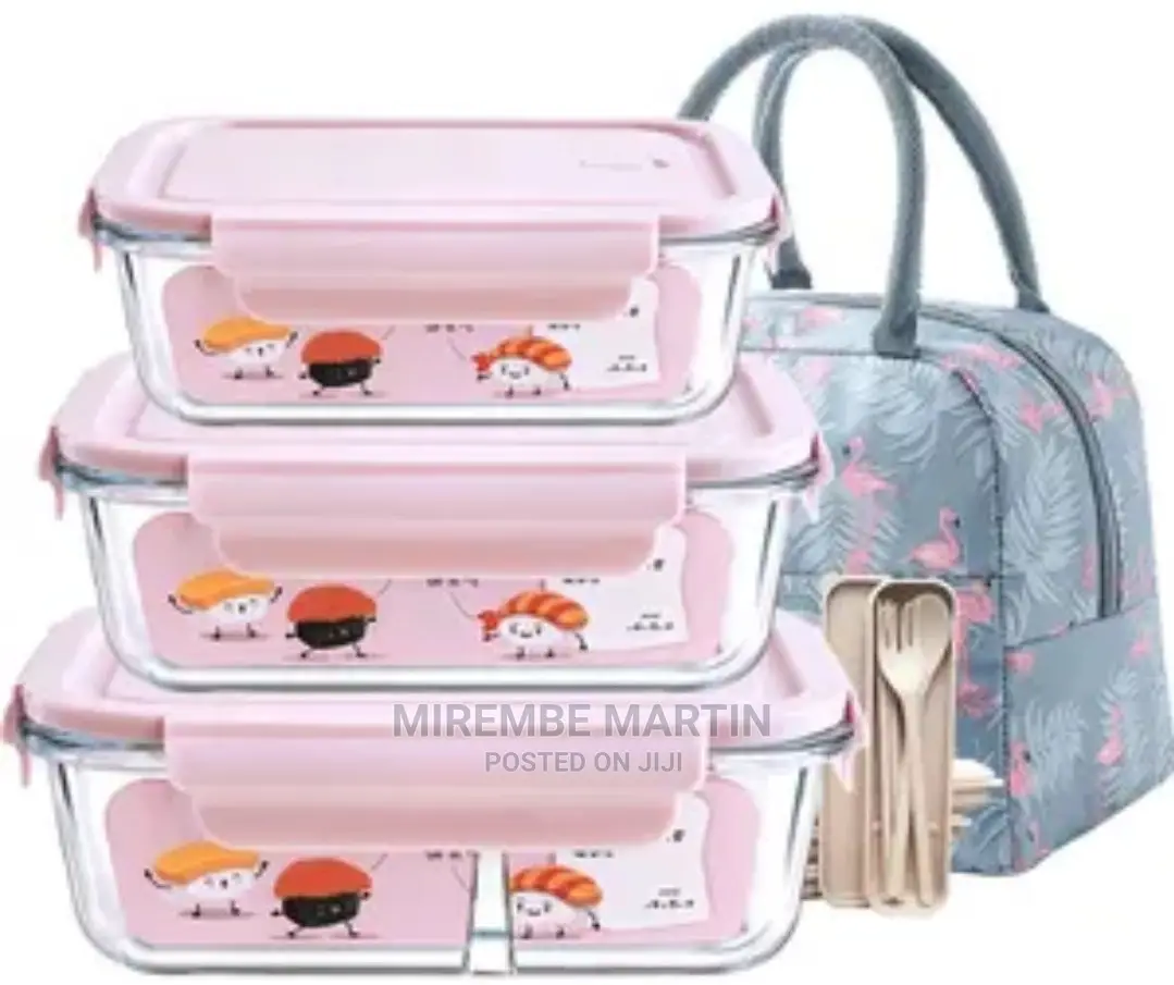 3pcs Glass Food Storage Container
