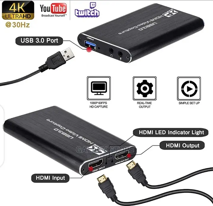 HDMI to USB 3.0 Video Capture Card Game Recorder XBOX PS4