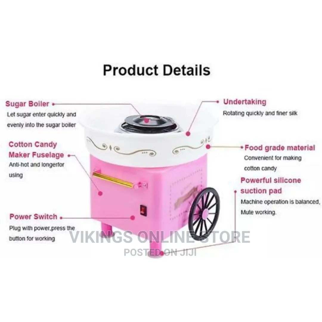 Mini Electric Floss Cotton Candy Maker Cart Sugar Machine
