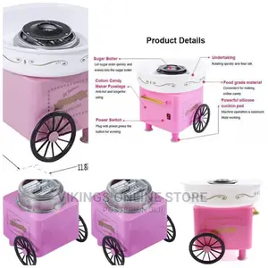 Mini Electric Floss Cotton Candy Maker Cart Sugar Machine