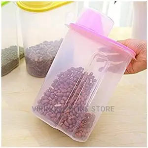 2.5 Litre Food Plastic Storage Grains Cereal Container, Pink