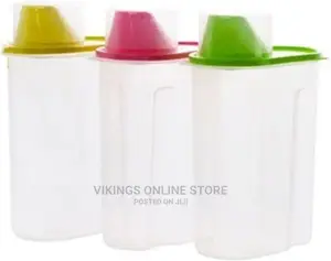 3 Piece 2.5 Food Plastic Storage Grains Cereal Containers